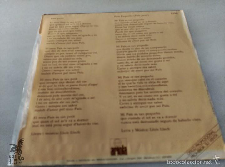 Discos de vinilo: LLUIS LLACH  PA&Iacute;S PETIT ARIOLA - Foto 2