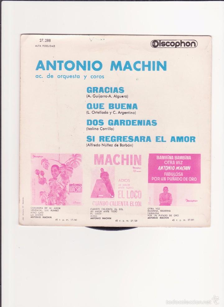 Discos de vinilo: DISCO SINGLE VINILO -  ANTONIO MACHIN -  1963 - Foto 2