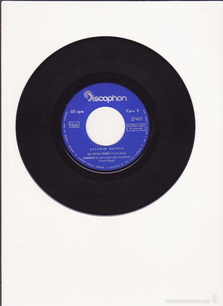 Discos de vinilo: DISCO SINGLE VINILO -  ANTONIO MACHIN -  1963 - Foto 4