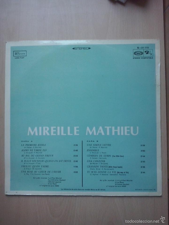 Discos de vinilo: mireille mathieu- lp movieplay 1969 - Foto 2