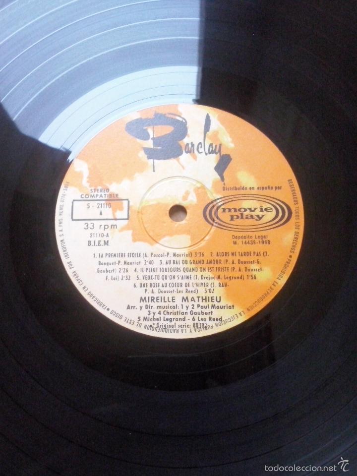 Discos de vinilo: mireille mathieu- lp movieplay 1969 - Foto 3