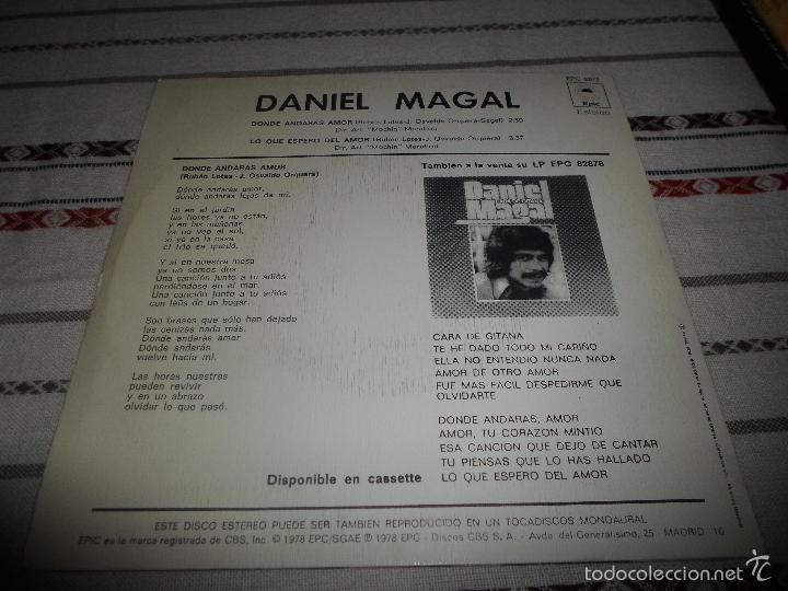Discos de vinilo: DANIEL MAGAL DONDE ANDARAS AMOR - Foto 2