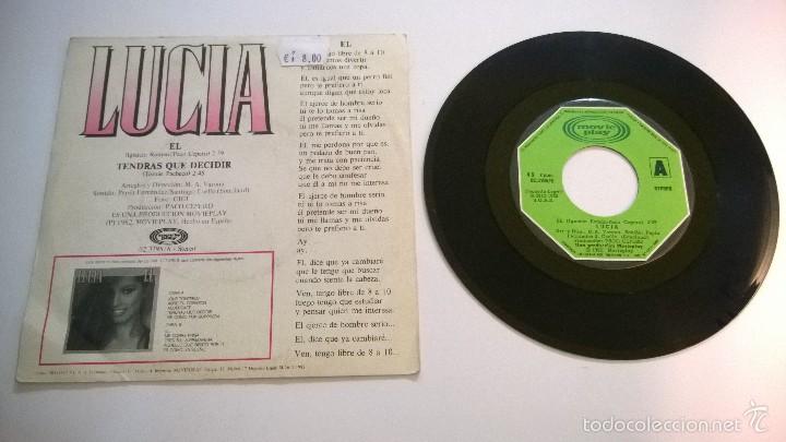 Discos de vinilo: Lucia.El.SINGLE.ESPA&Ntilde;A 1982.MOVIEPLAY. - Foto 2