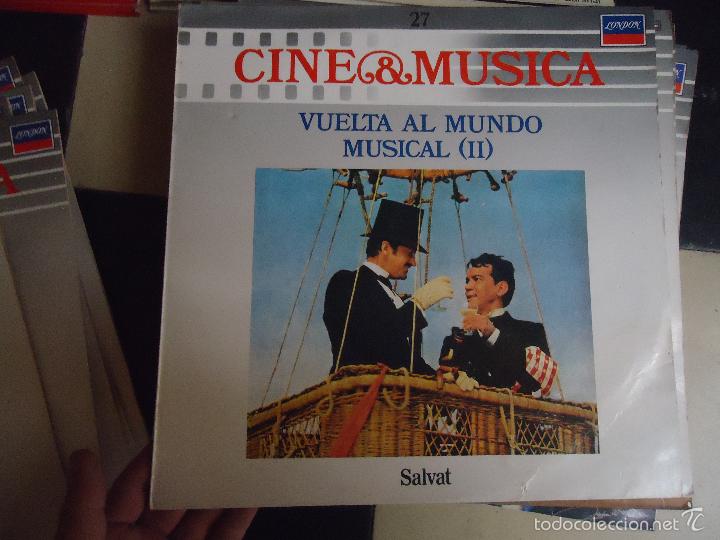 Discos de vinil: lp disco vinilo grande cine y musica salvat  numero 27 VUELTA AL MUNDO MUSICAL II PORTADA CANTINFLAS