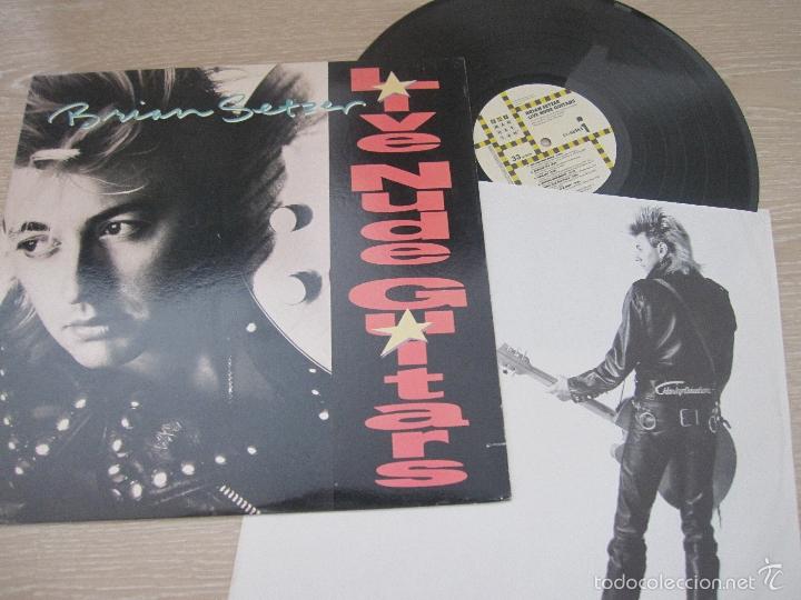 Discos de vinilo: BRIAN SETZER `Live nude guitars` STRAY CATS - Foto 1
