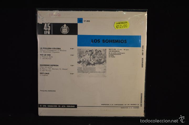 Discos de vinilo: LOS BOHEMIOS - LA POLLERA COLORA +3 - EP - Foto 2