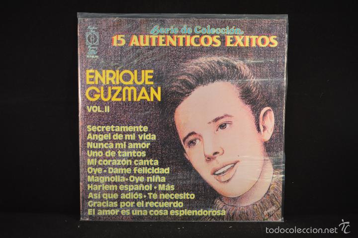 Discos de vinilo: ENRIQUE GUZMAN - VOL II - 15 AUTENTICOS EXITOS - LP - Foto 1