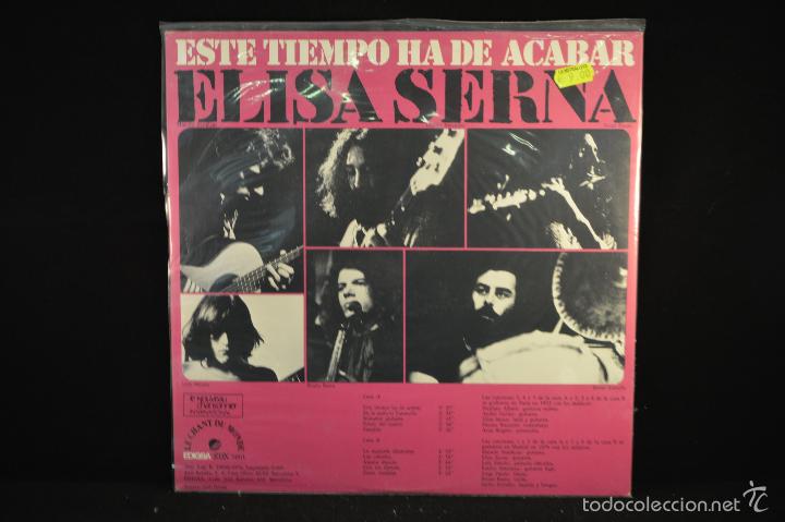 Discos de vinilo: ELISA SERNA - ESTE TIEMPO HA DE ACABAR - LP - Foto 2