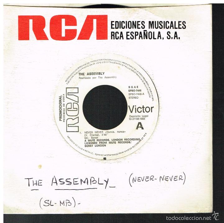 Discos de vinilo: The Assembly - Never Never / Stop Start - Single 1983 - Promo - Foto 1