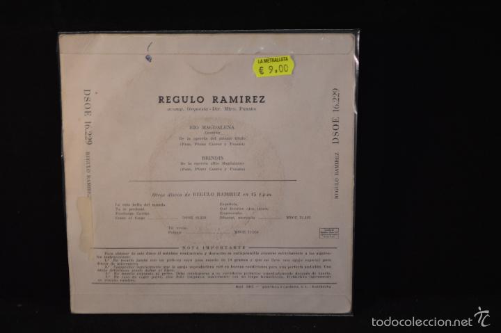 Discos de vinilo: REGULO RAMIREZ - RIO MAGDALENA - EP - Foto 2