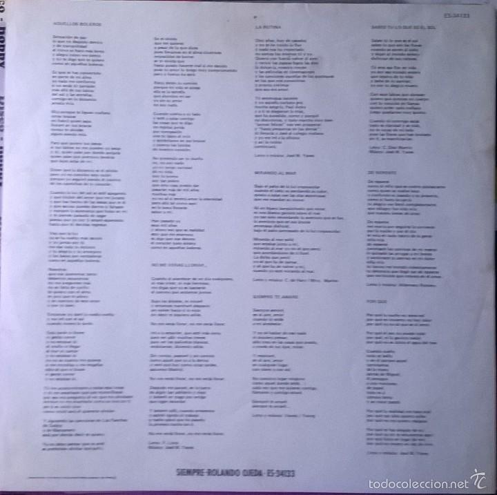 Discos de vinilo: Rolando Ojeda, Siempre, Explosi&oacute;n-ES-34133 - Foto 7