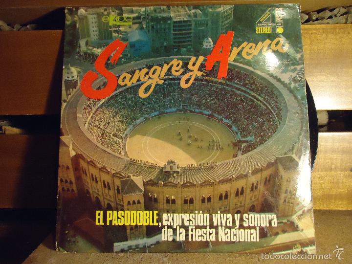 Dischi in vinile: ANTIGUO DISCO VINILO - SANGRE Y ARENA , ORQUESTA ESPA&Ntilde;OLA PASODOBLE FIESTA NACIONAL