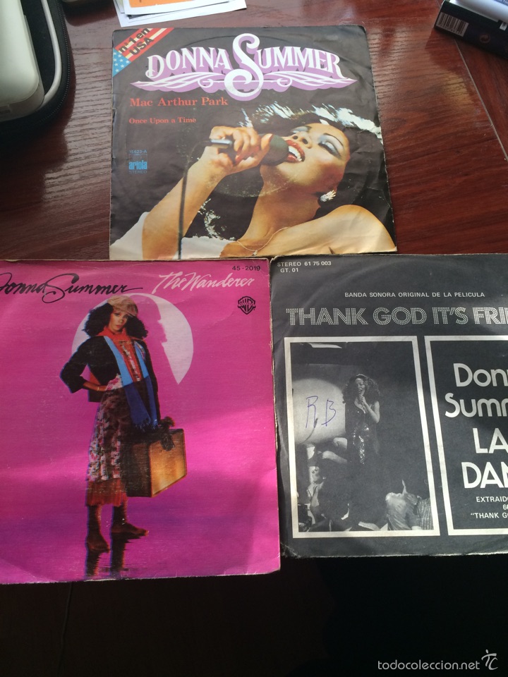 Discos de vinilo: DONNA SUMMER-LOTE 3 SINGLES - Foto 1
