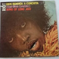 Discos de vinilo: RIOT - GOD BLESS CONCHITA (DIOS BENDIGA A CONCHITA) / SONG OF LONG AGO (1974)