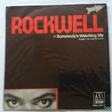 Discos de vinilo: ROCKWELL (FT. M. JACKSON) - SOMEBODYS WATCHING ME (ALGUIEN ME ESTA MIRANDO) + INSTRUMENTAL (1984)