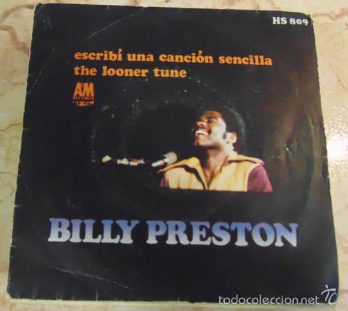 Discos de vinilo: BILLY PRESTON - ESCRIBI UNA CANCION SENCILLA - SINGLE - Foto 1