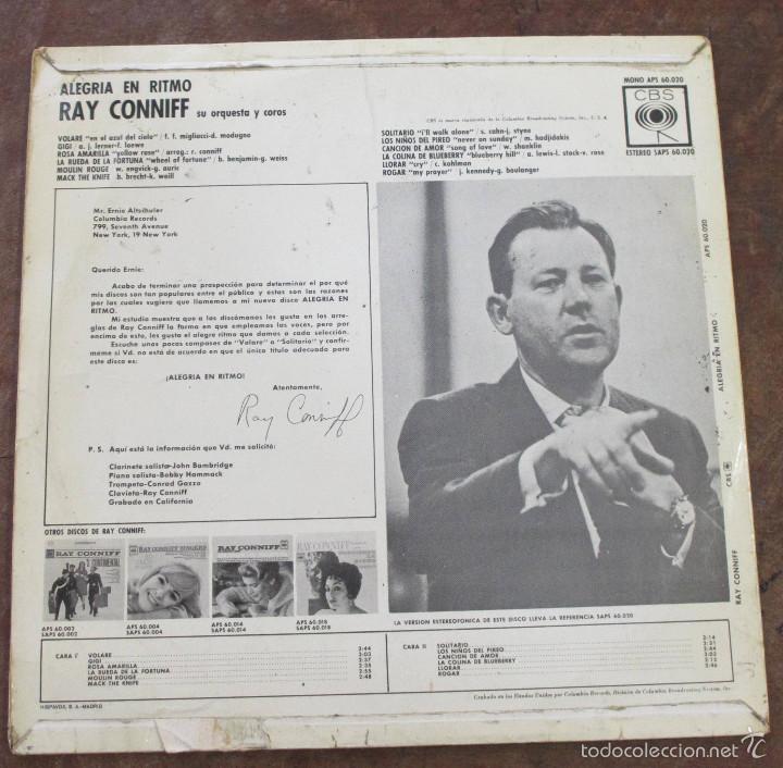 Discos de vinilo: LP -  RAY CONNIFF SU ORQUESTA Y COROS - ALEGR&Iacute;A EN RITMO - Foto 2