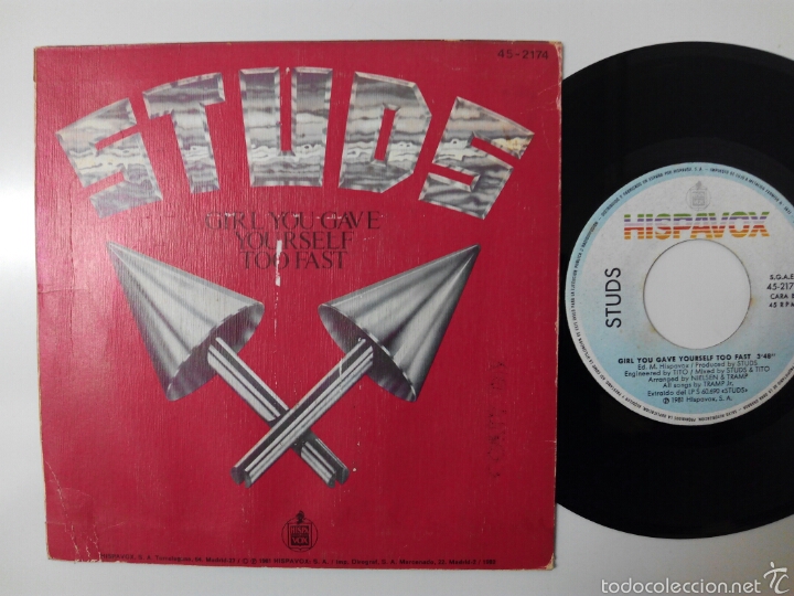 Discos de vinilo: Studs, Rock you Tonite 1982 - Foto 2
