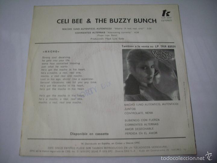 Discos de vinilo: CELI BEE & THE BUZZY BUNCH Macho- corrientes alternas - Foto 2