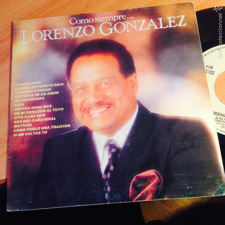 Discos de vinilo: LORENZO GONZALEZ COMO SIEMPRE (CABARETERA ...) SINGLE ESPA&Ntilde;A 1990 (EPI1) - Foto 1