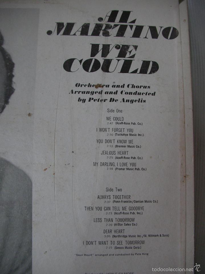 Discos de vinilo: ANTIGUO LP - AL MARTINO - ENVIO GRATIS A ESPA&Ntilde;A - Foto 2