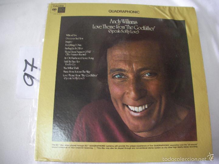 Discos de vinilo: ANTIGUO LP - ANDY WILLIAMS - ENVIO GRATIS A ESPA&Ntilde;A - Foto 1