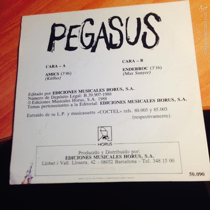 Discos de vinilo: PEGASUS (AMICS / ENDERROC ) SINGLE ESPA&Ntilde;A 1988 (EPI1) - Foto 3
