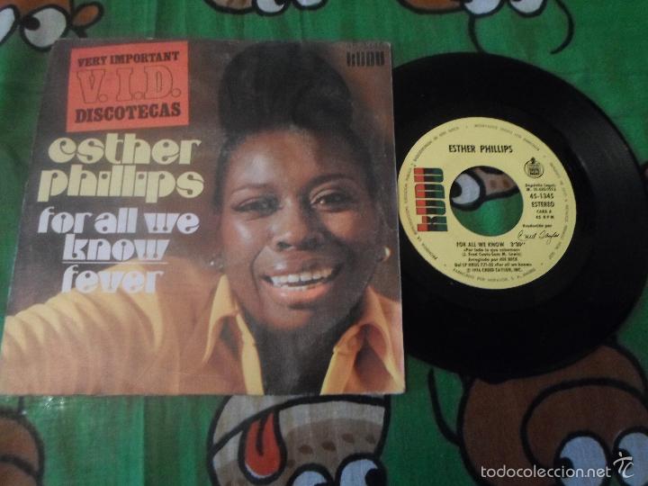 Discos de vinilo: ESTHER PHILLIPS  FOR ALL WE KNOW A&Ntilde;O 1976 - Foto 1