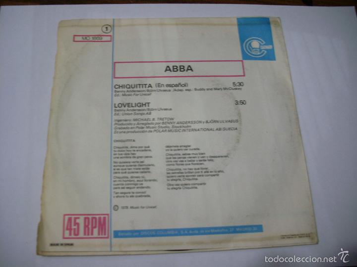 Discos de vinilo: ABBA Chiquitita-Lovelight - Foto 2