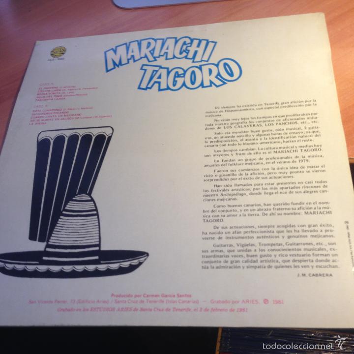 Discos de vinilo: MARIACHI TAGORO LP 1981 ESPA&Ntilde;A (B-13) - Foto 4