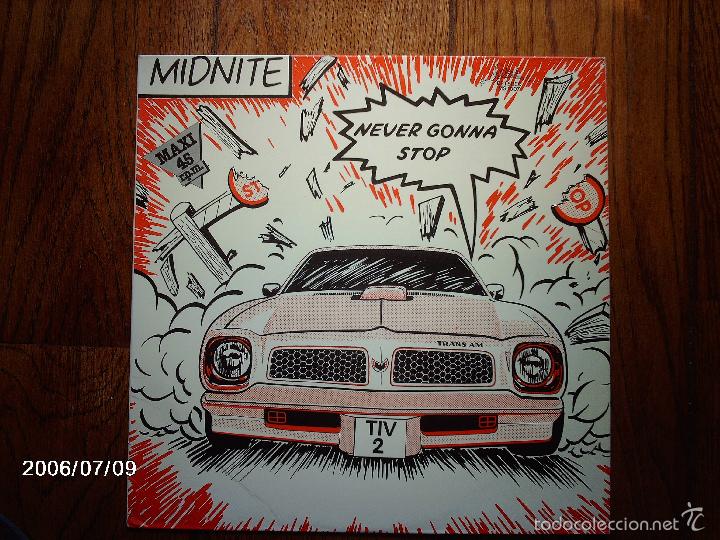 Discos de vinilo: midnite  -  never gonna stop +  never gonna stop (remix) - Foto 1