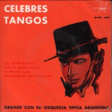Discos de vinilo: CELEBRES TANGOS-LA CUMPARSITA/ ADIOS MUCHACHOS/ A MEDIA LUZ/ BANDONEON ARRABALERO - EP MARFER. Lote 56886695