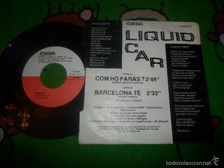 Discos de vinilo: LIQUID CAR / COM HO FARAS - Foto 2