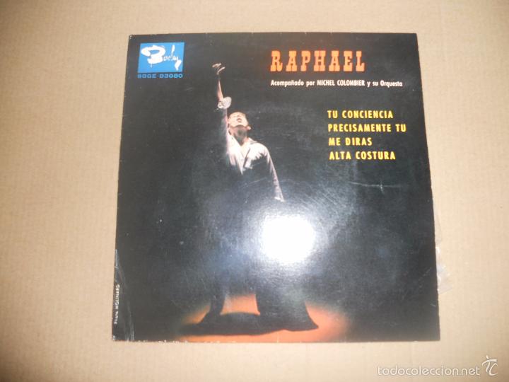Discos de vinilo: RAPHAEL (EP) TU CONCIENCIA A&Ntilde;O 1963 - Foto 1