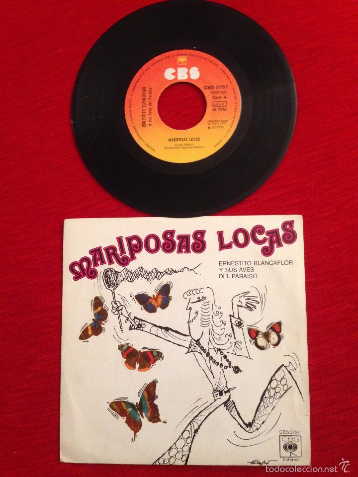 Disques de vinyle: VINILO MARIPOSAS LOCAS / ERNESTITO BLANCA FLOR Y SUS AVES DEL PARAISO / CBS 1975