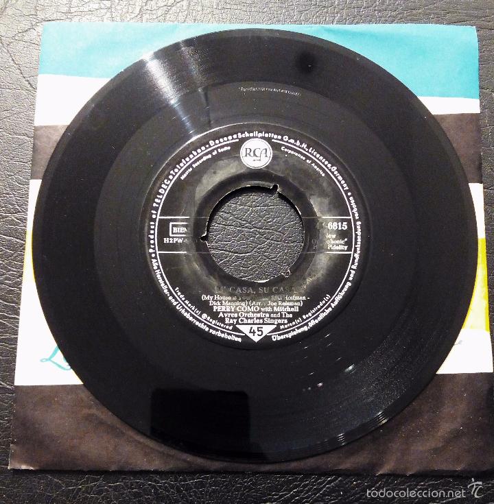 Discos de vinilo: SINGLE PERRY COMO - MI CASA, SU CASA - ROUND AND ROUND - RCA. - Foto 3