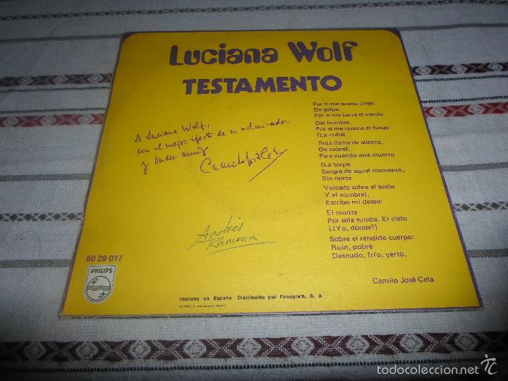 Discos de vinilo: LUCIANA WOLF TESTAMENTO - Foto 2