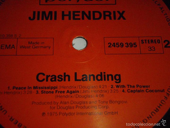 Discos de vinilo: Jimi Hendrix &ndash; Crash Landing, Germany 1975 Polydor* - Foto 4