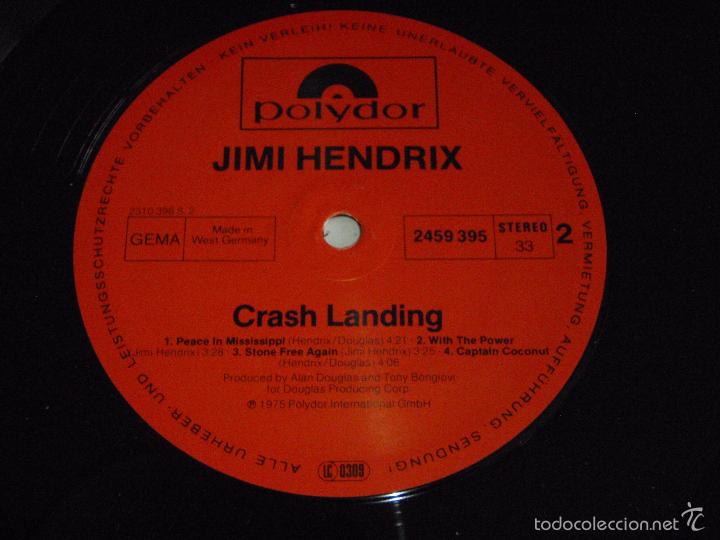 Discos de vinilo: Jimi Hendrix &ndash; Crash Landing, Germany 1975 Polydor* - Foto 5