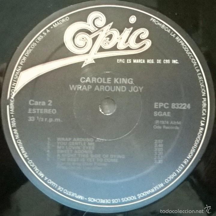 Discos de vinilo: Carole King, Wrap Around Joy, Epic-EPC 83224 - Foto 4