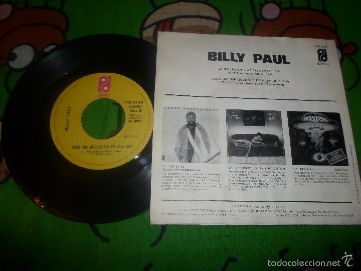 Discos de vinilo: BILLY PAUL / DEJENLES ENTRAR - Foto 2