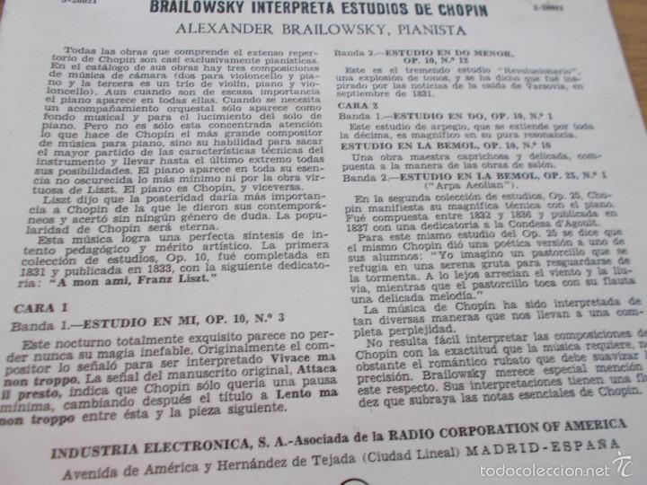 Discos de vinilo: BRAILOWSKY, PLAYS CHOPIN ETUDES - Foto 2
