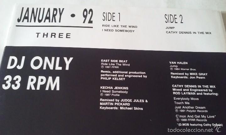 Discos de vinilo: Various - January 92 - Three - 1992 - Foto 1