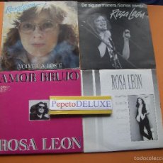 Disques de vinyle: ROSA LEON (4 SG) VOLVER ALOS 17/DE ALGUNA MA SINGLES SPAIN 1983 PDELUXE. Lote 57066984