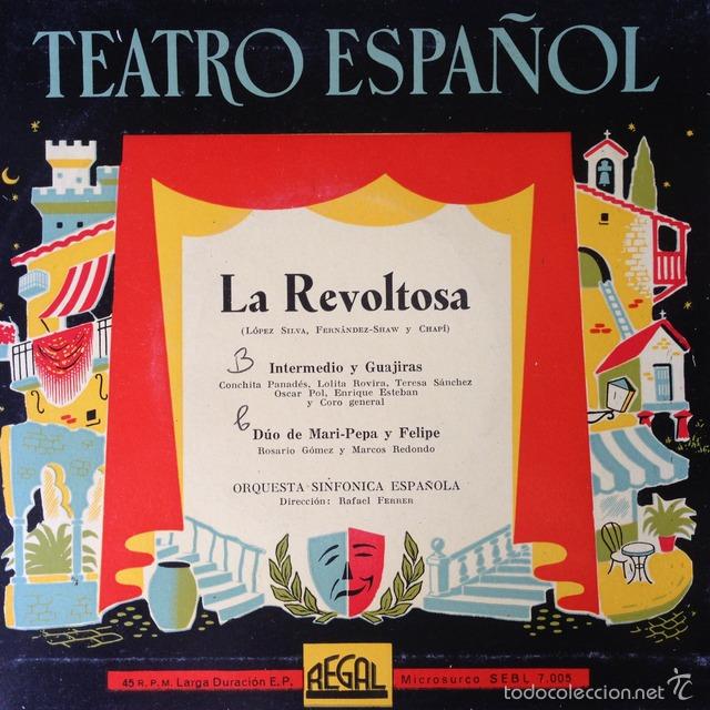 Discos de vinilo: LA REVOLTOSA . SINGLE . REGAL - Foto 1