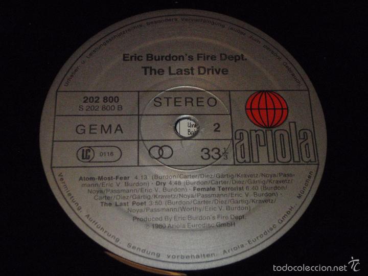 Discos de vinilo: Eric Burdons Fire Dept. &ndash; Last Drive Germany 1980 Ariola - Foto 7