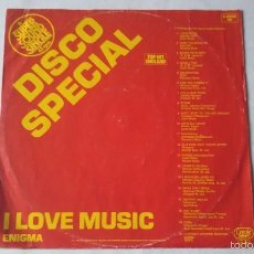Discos de vinilo: ENIGMA - I LOVE MUSIC - 1981. Lote 57127224