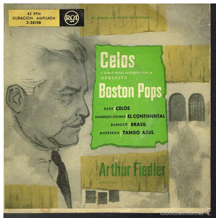 Discos de vinilo: Boston Pops - Celos / El continental / Brasil / Tango azul - Ep - Foto 1