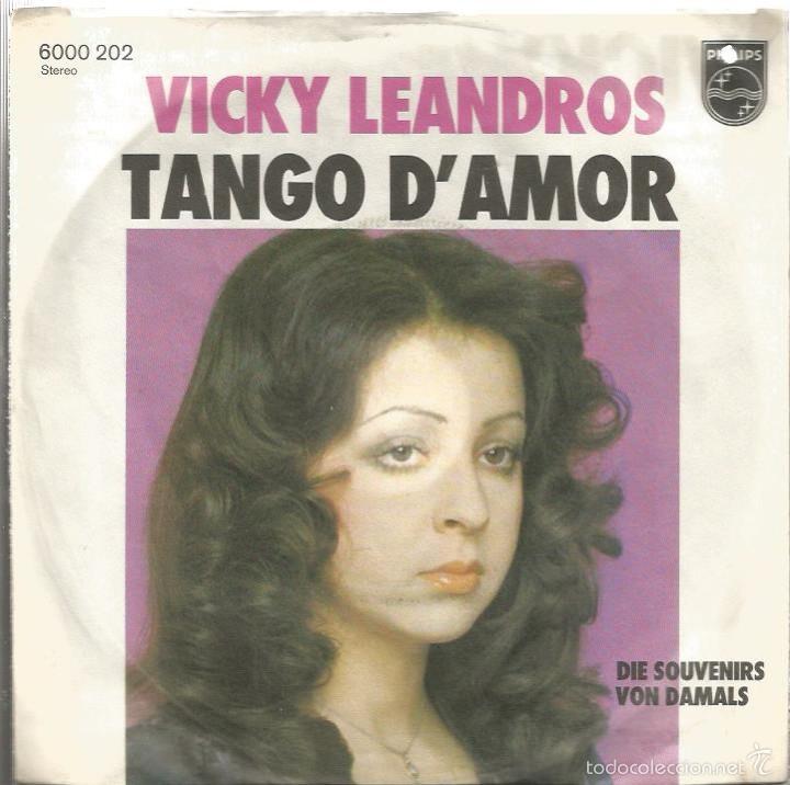 Discos de vinilo: SG VICKY LEANDROS : TANGO D&acute;AMOR - Foto 1
