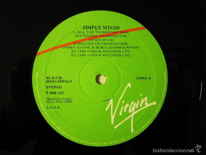 Simple Minds All The Things She Said extende Comprar Discos Maxi Simple minds all the things she said extende comprar discos maxi